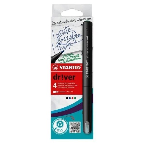 Cienkopis dr!ver M 4szt STABILO, Stabilo