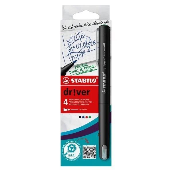 Cienkopis dr!ver M 4szt STABILO, Stabilo