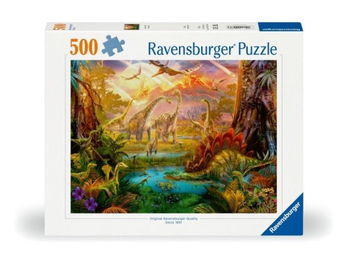 Puzzle 2D: Świat dinozaurów 500el, Ravensburger