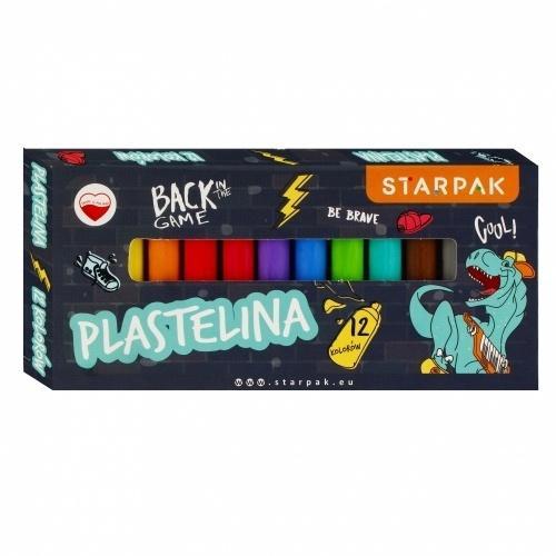 Plastelina 12 kolorów Dino Skate, STARPAK