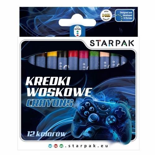 Kredki woskowe 12 kolorów Pad, STARPAK