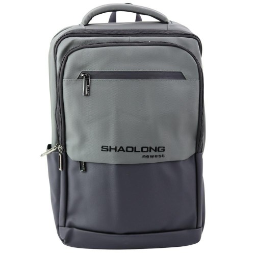 Plecak biznesowy z USB czarno szary 16L, Leantoys