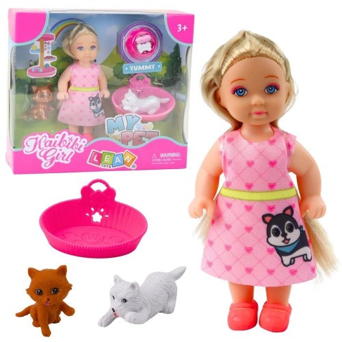 Laleczka z pieskiem i kotkiem, Leantoys