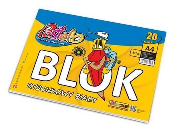 Blok rysunkowy A4 80g 20 kartek, Alfa Pastello