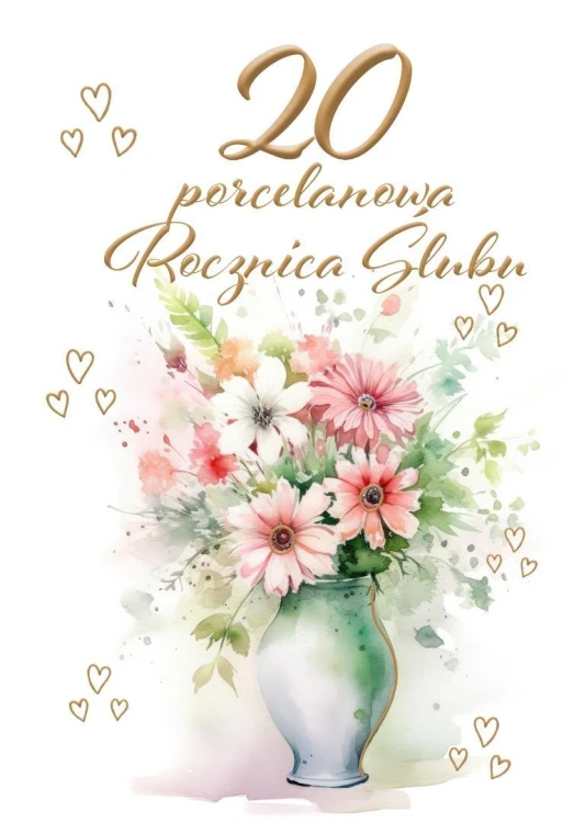 Kartka okolicznościowa Rocznica ślubu 20