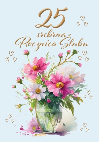 Kartka okolicznościowa Rocznica ślubu 25