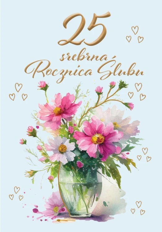 Kartka okolicznościowa Rocznica ślubu 25