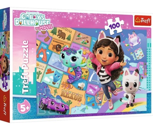 Puzzle 100 Przyjaźń w kocim domku TREFL, Trefl