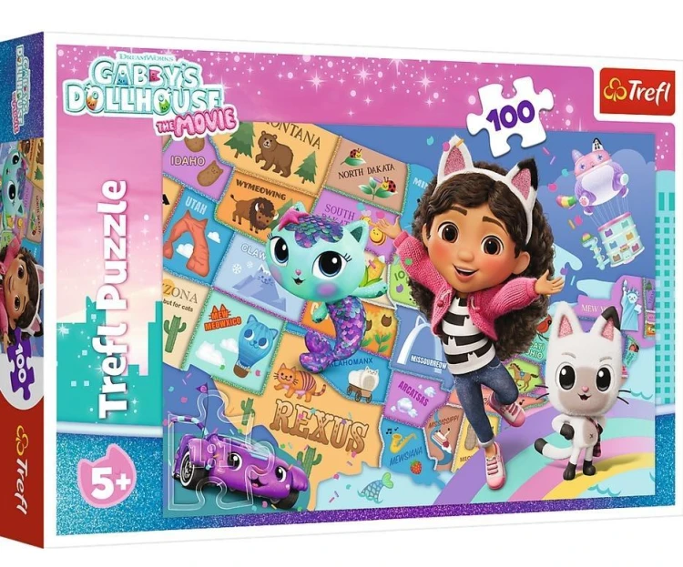 Puzzle 100 Przyjaźń w kocim domku TREFL, Trefl