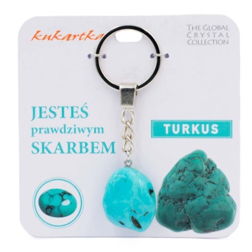 Brelok Jesteś skarbem turkus, Kukartka