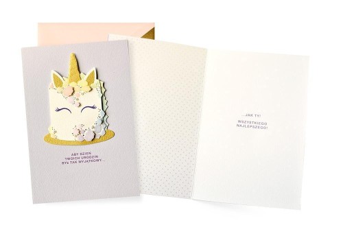 Karnet Urodziny jednorożec
