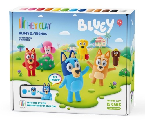 Hey Clay Bluey + akcesoria 15-pak, TM Toys