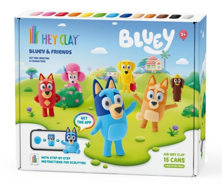 Hey Clay Bluey + akcesoria 15-pak, TM Toys