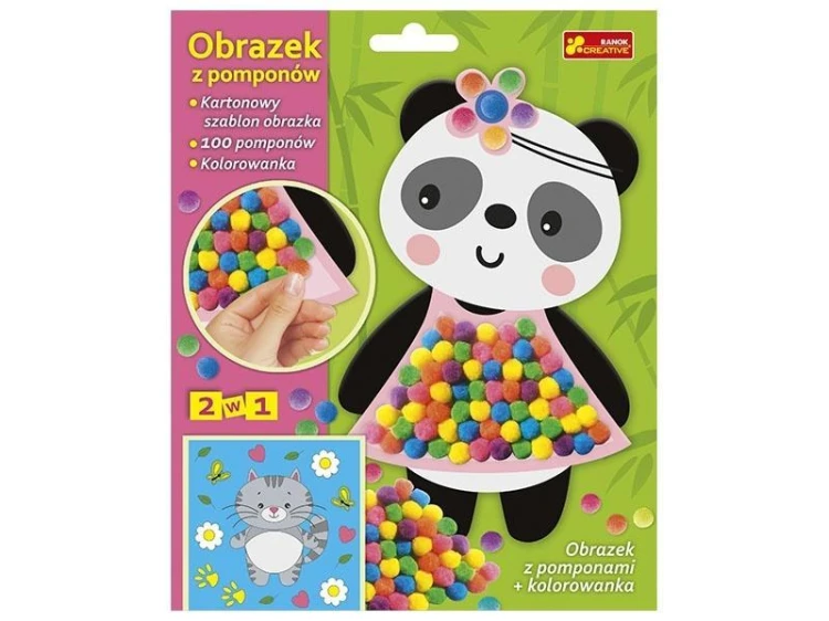 Obrazek z pomponów Panda 2w1, Ranok-Creative