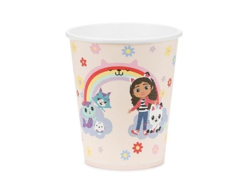 Kubeczki Koci Domek Gabi 250ml 6szt