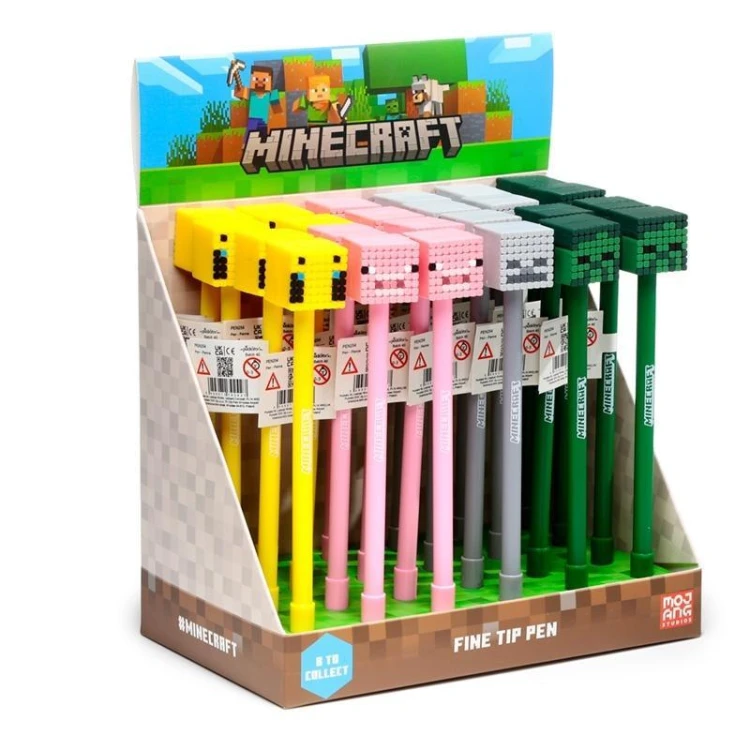 Cienkopis z silikonową nakładką Minecraft (24szt)