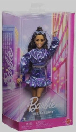 Barbie Deluxe Style Lalka Niebieski komplet