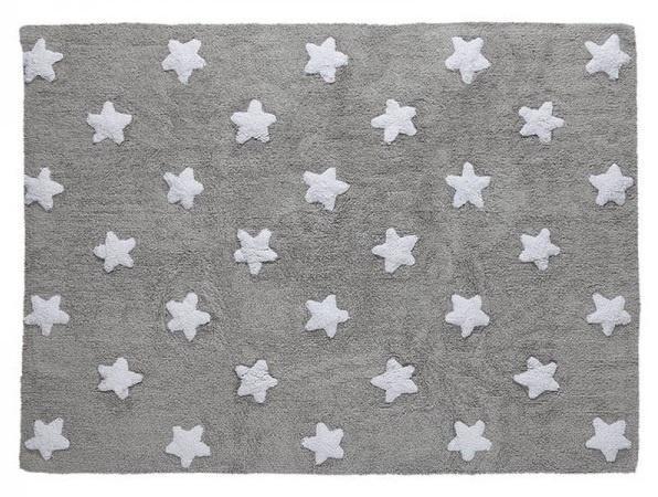 Dywan Bawełniany Grey Stars White 120x160cm