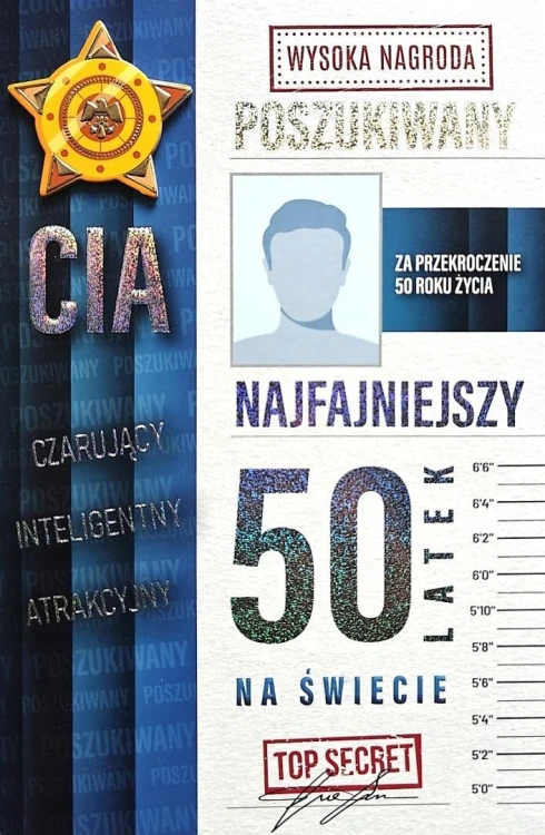 Karnet Urodziny 50 męskie poszukiwany