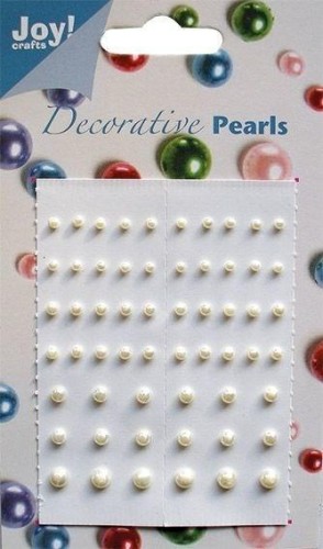Perełki samoprzylepne perłowe 58szt