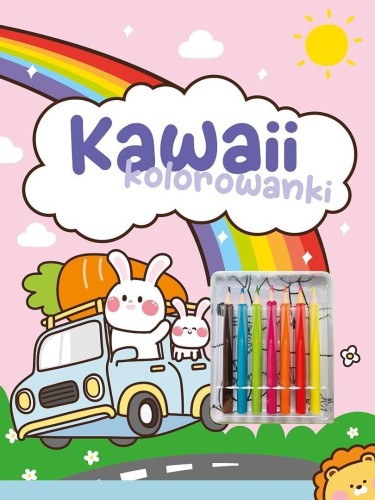 Kawaii kolorowanki różowa, praca zbiorowa