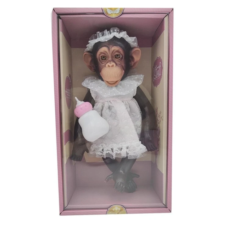 Lalka małpka szympans w koszuli nocnej 32cm