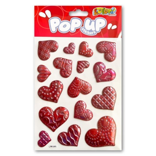 Naklejki metaliczne Red Hearts, Penmate