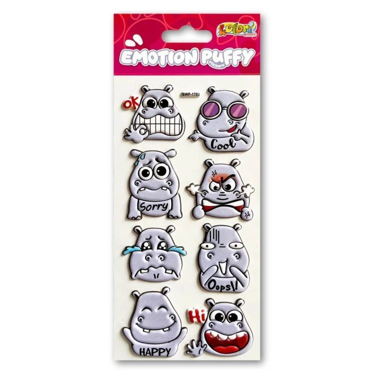 Naklejki puffy Emotion Hippo, Penmate
