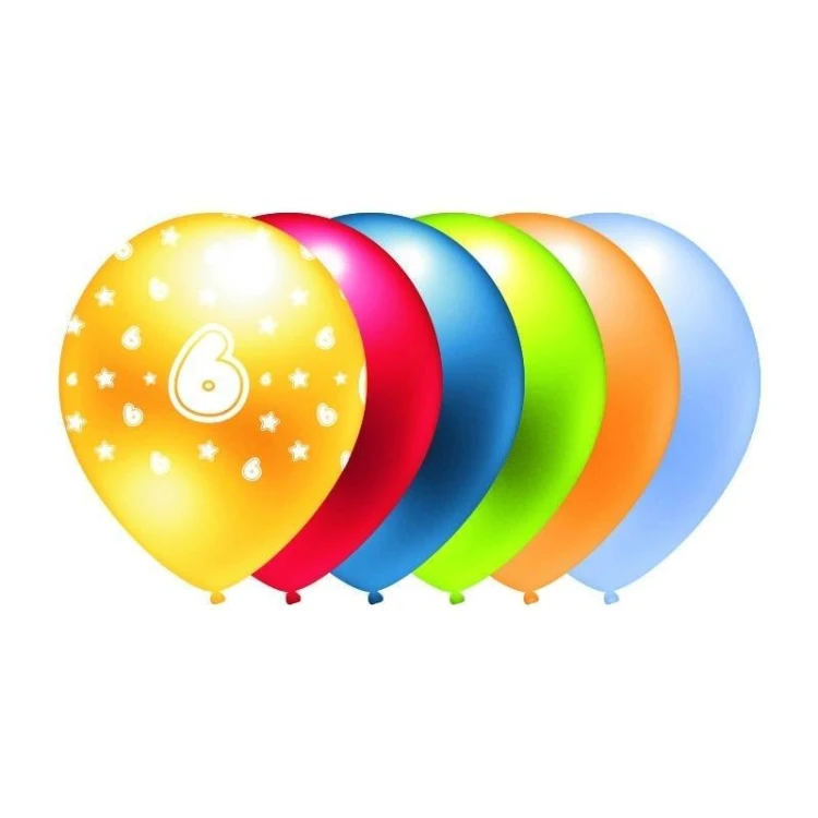 Balon metalik nadruk 6 5szt