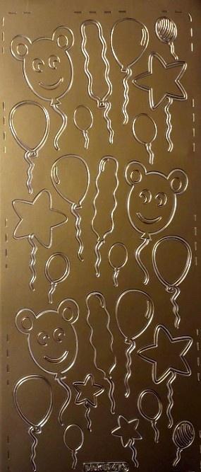 Stiker ażurowy 10x23cm złoty, Galeria Hobby