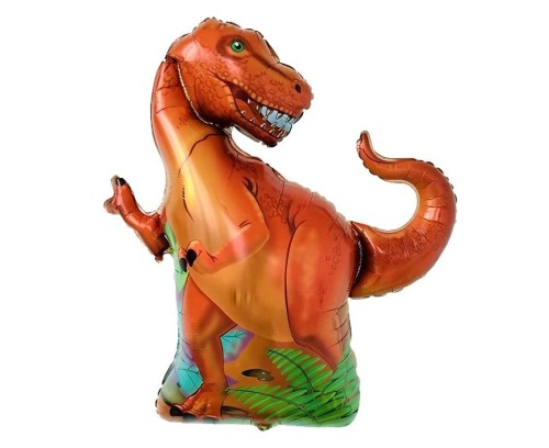 Balon foliowy Dinozaur T-rex pomarańczowy 66x59cm
