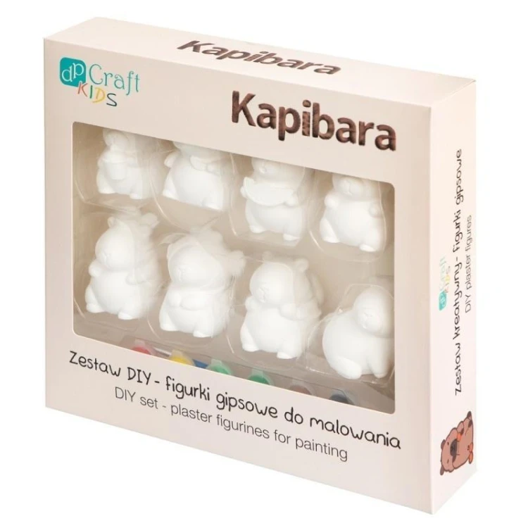 Zestaw DIY figurki gipspwe do malowania Kapibary