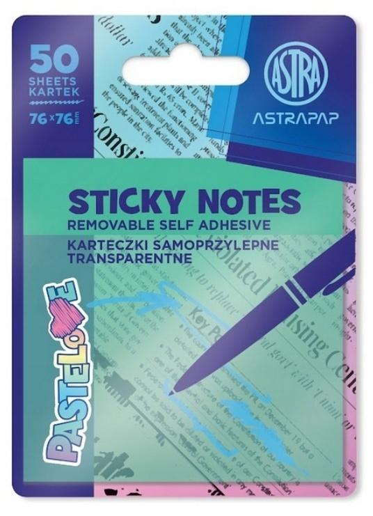 Karteczki samoprzylepne transparentne 75x75mm