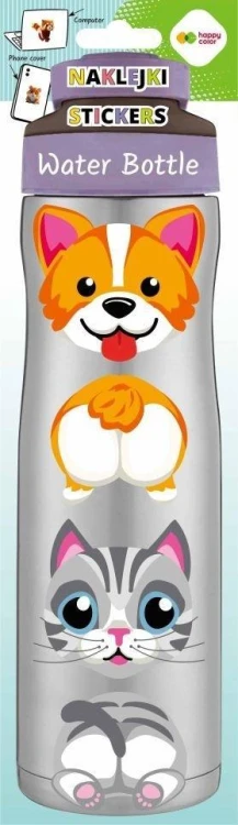 Naklejki Water Bottle Face&Tail 83x286 HAPPY COLOR