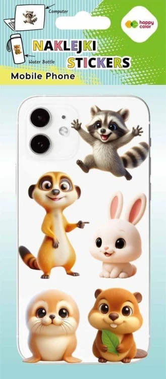 Naklejki Mobile Cute Animals 90x205 HAPPY COLOR