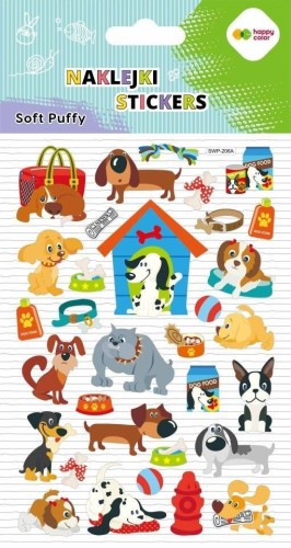 Naklejki 3D Soft Puffy Dog 110x205 HAPPY COLOR