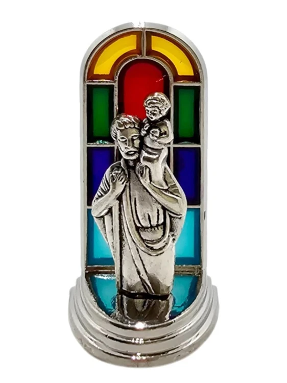 Witrażyk Święty Krzysztof 6,5cm