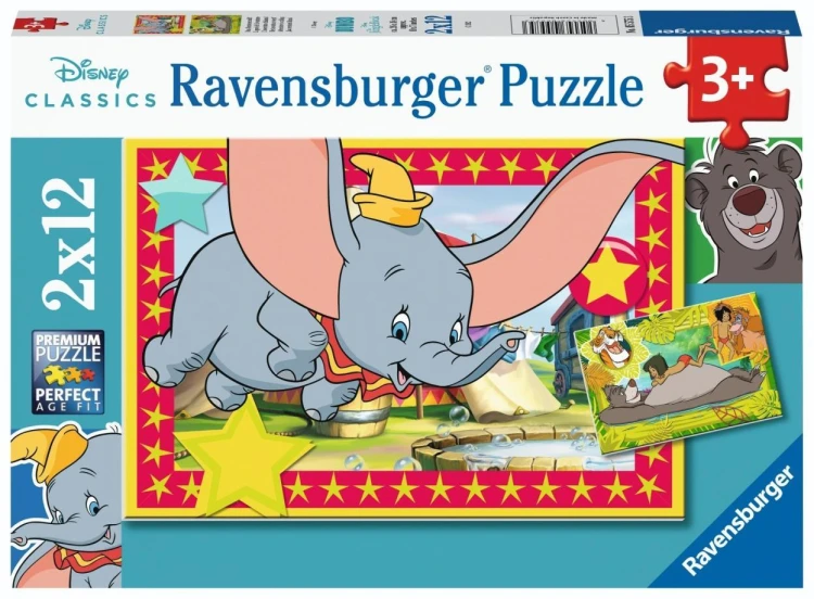 Puzzle 2x12 Disney Animals, Ravensburger
