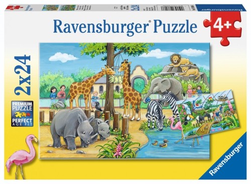 Puzzle 2x24 Welcome to the Zoo, Ravensburger