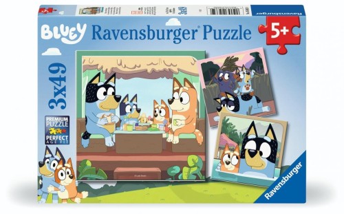 Puzzle 3x49 Bluey, Ravensburger