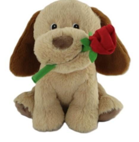 Piesek pluszowy z różą 35cm, Simba