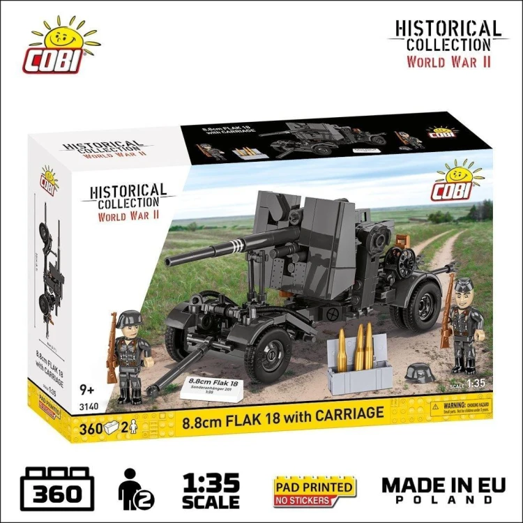 8.8 cm FLAK 18 z wózkiem transportowym, Cobi