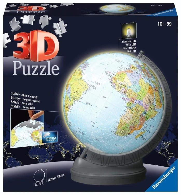 Puzzle 3D Children's Globe - Night, Ravensburger
