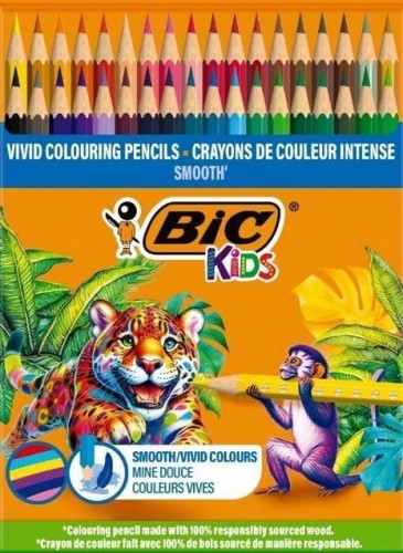 Kredki drewniane Kids Smooth ECO 48szt BIC, BIC