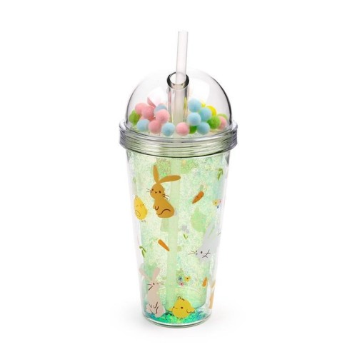 Kubek ze słomką Wielkanocny 500ml, Puckator