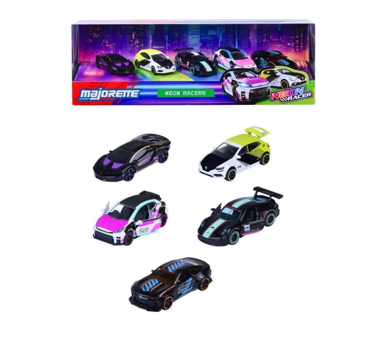Majorette Neon Racer 5-pak, Majorette
