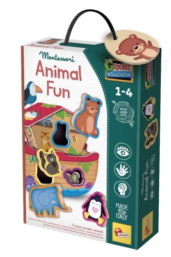 Montessori baby wood animal fun, Lisciani
