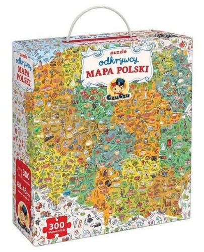 CzuCzu Puzzle odkrywcy Mapa Polski 300el