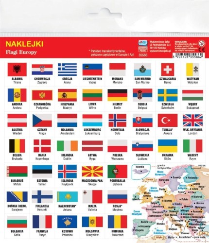 Naklejki Flagi Europy, Wydawnictwo Jako