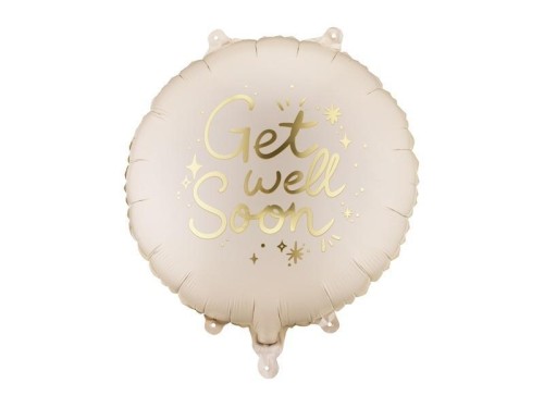 Balon foliowy pastylka Get Well Soon 35x35cm